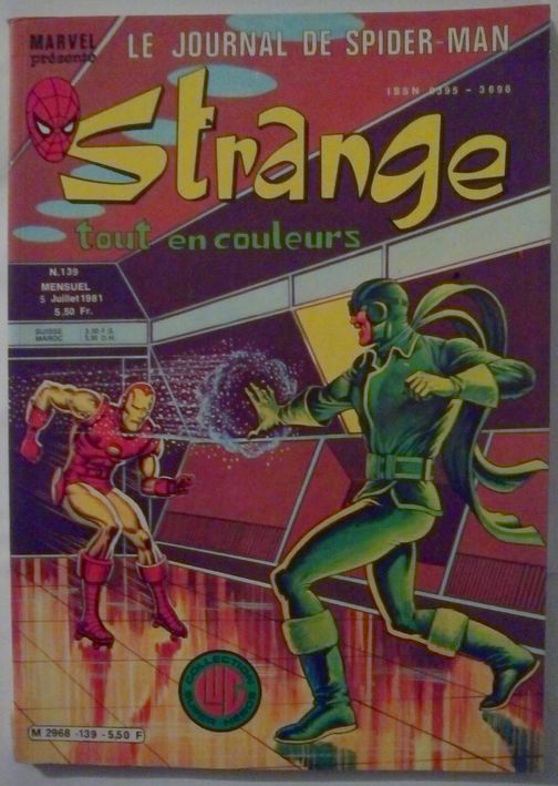 Spécial Strange 32 de Lug avec les X-Men, l'Araignée, Red Sonia, la Chose et Giant-Man